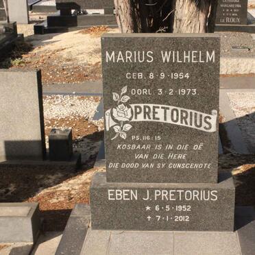 PRETORIUS Marius Wilhelm 1954-1973 &amp; Eben J. 1952-2012