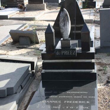 PREEZ Johannes Frederick, du 1920-1979 &amp; Maria Petronella Elizabeth 1919-1981