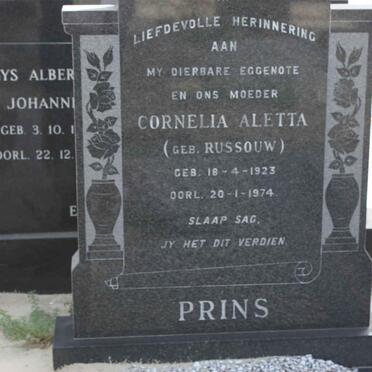 PRINS Cornelia Aletta nee RUSSOUW 1923-1974