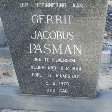 PASMAN Gerrit Jacobus 1944-1979