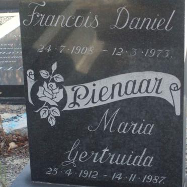 PIENAAR Francois Daniel 1908-1973 &amp; Maria Gertruida 1912-1987