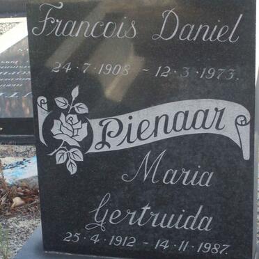 PIENAAR Francois Daniel 1908-1973 &amp; Maria Gertruida 1912-1987