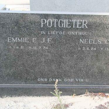 POTGIETER C.F. 1924-1974 &amp; E.J.F. 1951-1974
