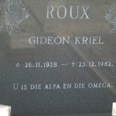 ROUX Gideon Kriel 1928-1982
