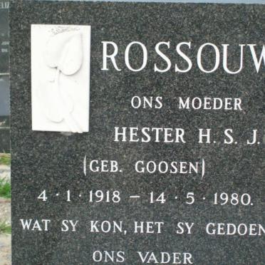 ROSSOUW Hester H.S.J. nee GOOSEN 1918-1980