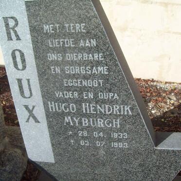 ROUX Hugo Hendrik Myburgh 1933-1993