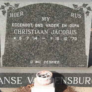 RENSBURG Christiaan Jacobus, Janse van 1914-1973