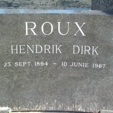 ROUX Hendrik Dirk 1894-1967