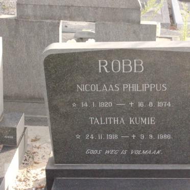 ROBB Nicolaas Philippus 1920-1974 &amp; Talitha Kumie 1918-1986