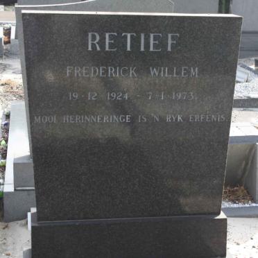 RETIEF Frederick Willem 1924-1973