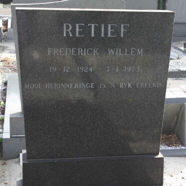 RETIEF Frederick Willem 1924-1973