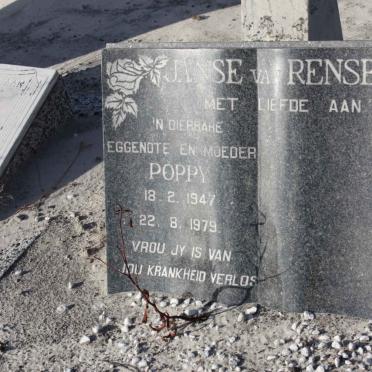 RENSBURG Poppy, Janse van 1947-1979