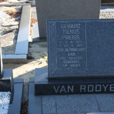 ROOYEN Gerard Tienus Preiss, van 1935-1993