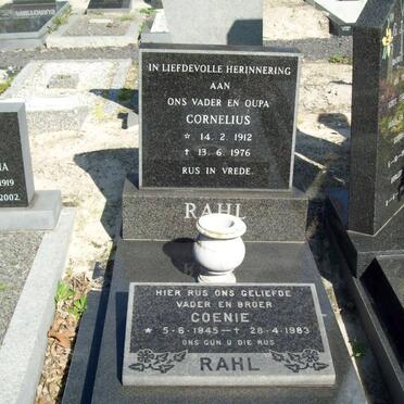 RAHL Cornelius 1912-1976 :: RAHL Coenie 1945-1983