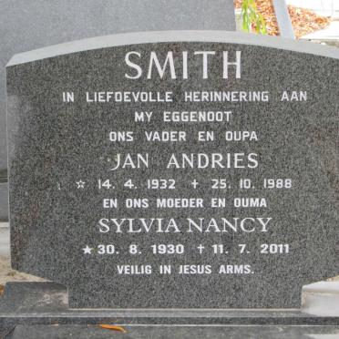 SMITH Jan Andries 1932-1988 &amp; Sylvia Nancy 1930-2011