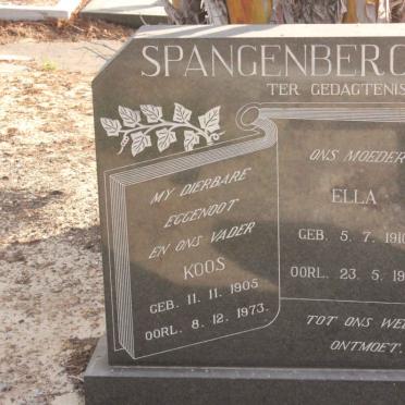 SPANGENBERG Koos 1905-1973 &amp; Ella 1910-1991