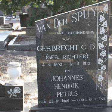 SPUY Johannes Hendrik Petrus, van der 1906-1978 :: VAN DER SPUY Gerbrecht C.D. nee RICHTER 1892-1972
