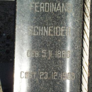 SCHNEIDER Ferdinand 1886-1969