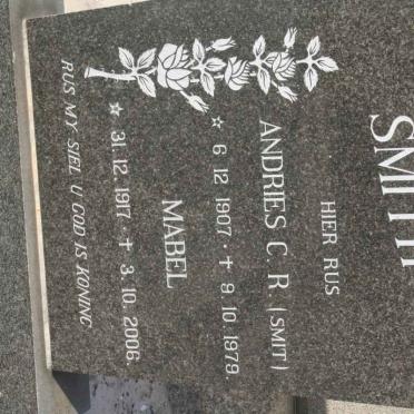 SMITH Andries C.R. 1907-1979 &amp; Mabel 1917-2006
