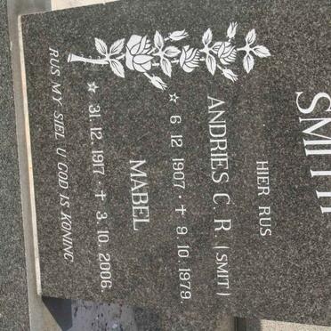 SMITH Andries C.R. 1907-1979 &amp; Mabel 1917-2006