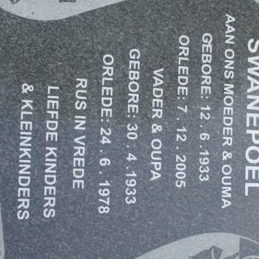 SWANEPOEL ? 1933-1978 &amp; ? 1933-2005