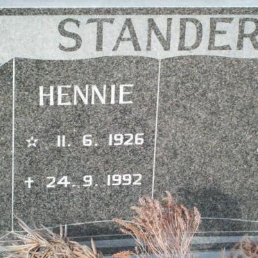STANDER Hennie 1926-1992
