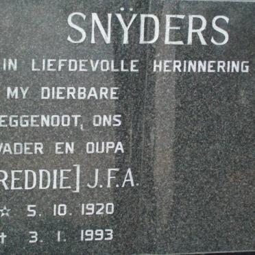 SNYDERS J.F.A. 1920-1993