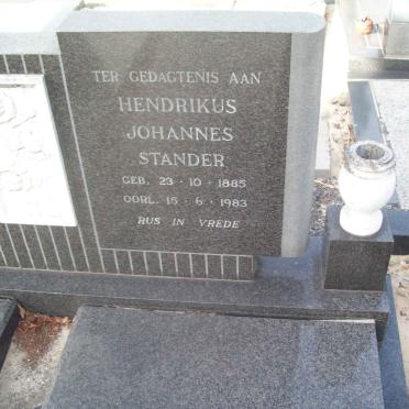 STANDER Hendrikus Johannes 1885-1983