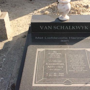 SCHALKWYK Willem Cornelius Albertus, van 1929-2002