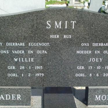 SMIT Willie 1915-1979 &amp; Joey 1916-2004