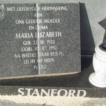 STANFORD Maria Elizabeth 1922-1992