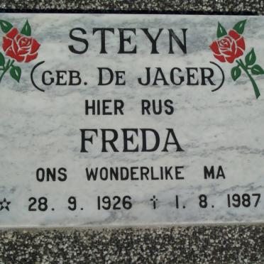 STEYN Freda nee DE JAGER 1926-1987