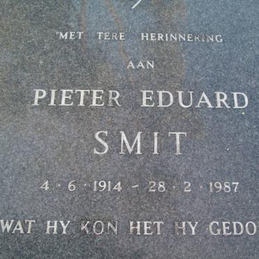 SMIT Pieter Eduard 1914-1987