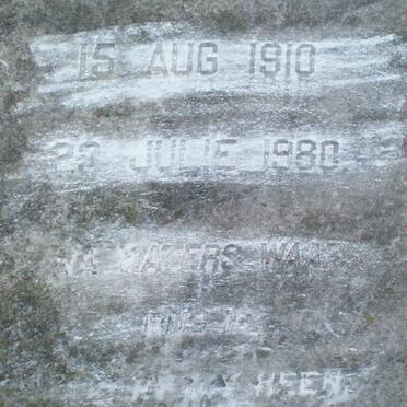 SCHULTZ August H. 1910-1980