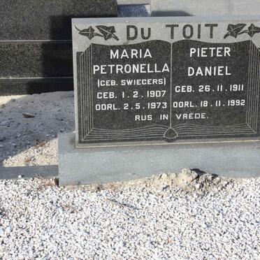 TOIT Pieter Daniel, du 1911-1992 &amp; Maria Petronella SWIEGERS 1907-1973