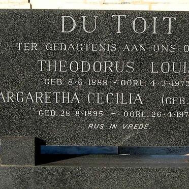 TOIT Theodorus Louis, du 1888-1973 &amp; Margaretha Cecilia BEKKER 1895-1972