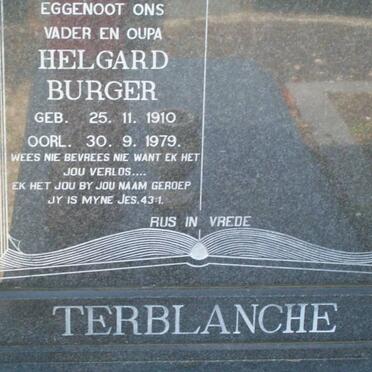 TERBLANCHE Helgard Burger 1910-1979