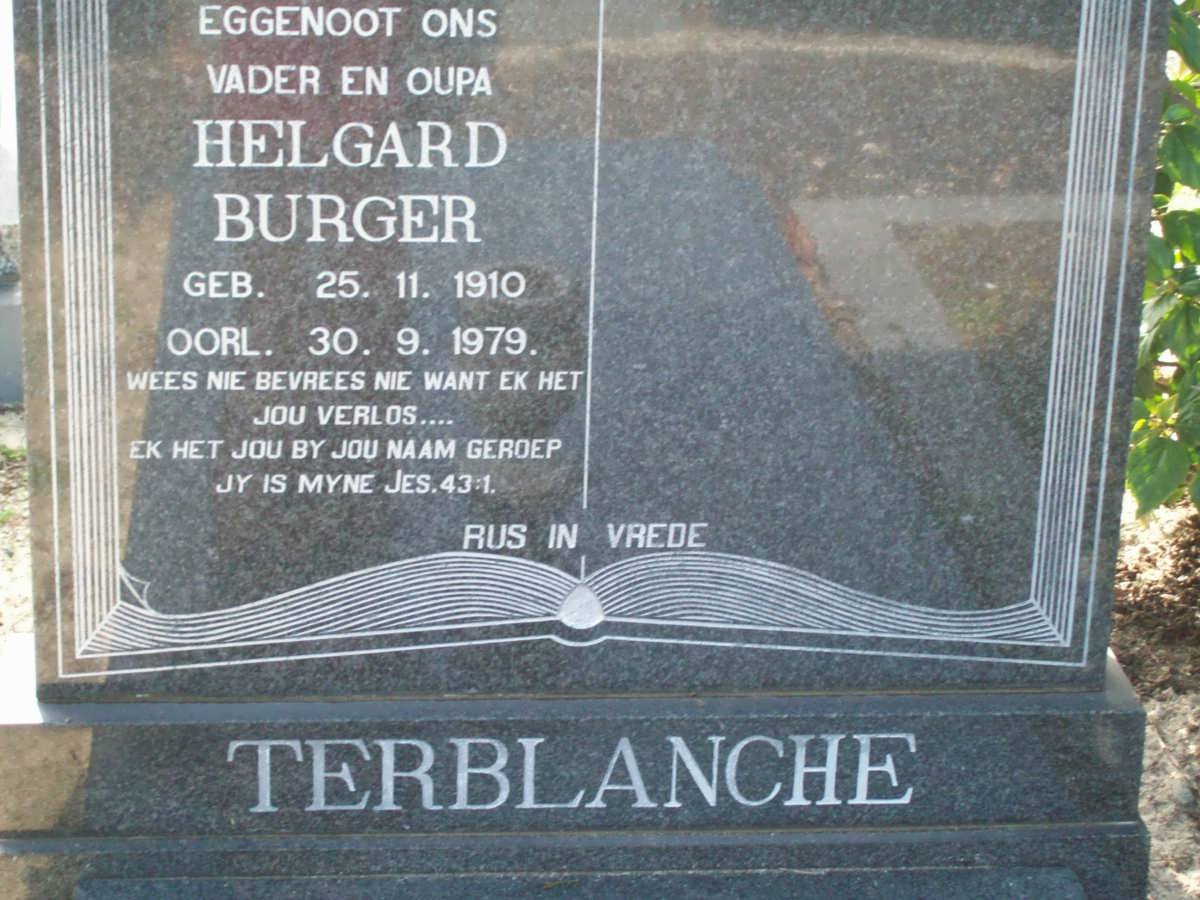 TERBLANCHE Helgard Burger 1910-1979