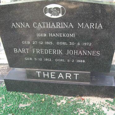 THEART Bart Frederik Johannes 1912-1988 &amp; Anna Catharina Maria HANEKOM 1915-1972