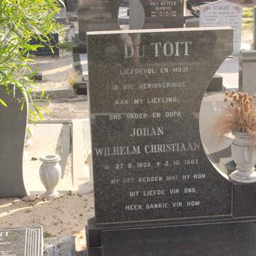 TOIT Johan Wilhelm Christiaan, du 1923-1983