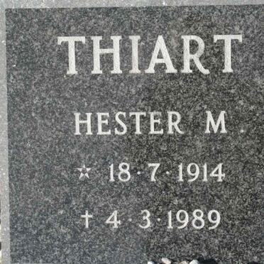 THIART Hester M. 1914-1989