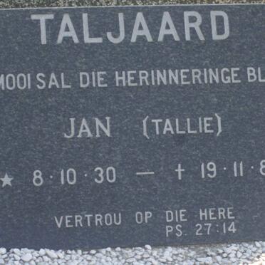 TALJAARD Jan 1930-1987
