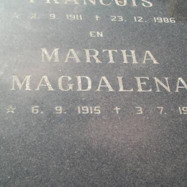 TROTSKIE Johannes Jacobus Francois 1911-1086 &amp; Martha Magdalena 1915-1986