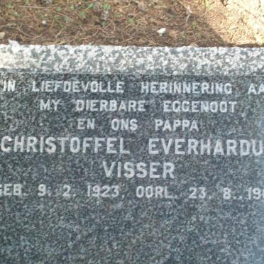 VISSER Christoffel Everhardus 1923-1968
