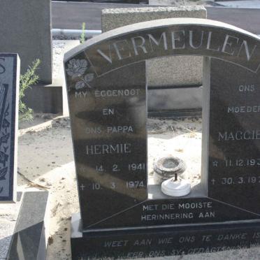 VERMEULEN Hermie 1941-1974 &amp; Maggie 1939-1975