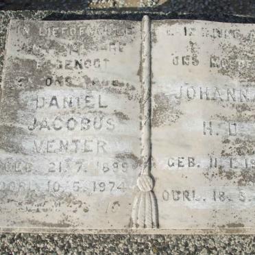 VENTER Daniel Jacobus 1899-1974 &amp; Johanna H.D. 1903-1990