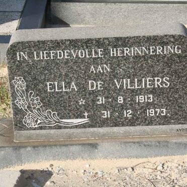 VILLIERS Ella, de 1913-1973