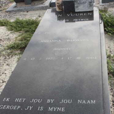 VUUREN Ignatius Petrus, van 1920-1987 &amp; Johanna Barbara 1922-2004