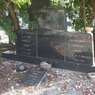 VILLIERS Coenraad Grabe, de 1904-1952 :: DE VILLIERS Coenraad Grabe 1946-1973