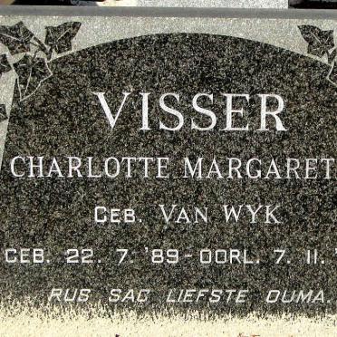 VISSER Charlotte Margaretha nee VAN WYK 1889-1972